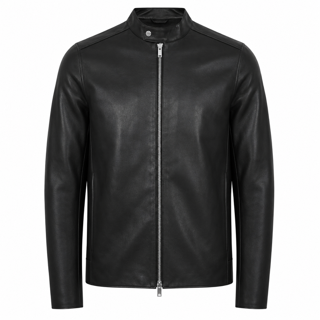 Men’s Leather Café Racer Jacket