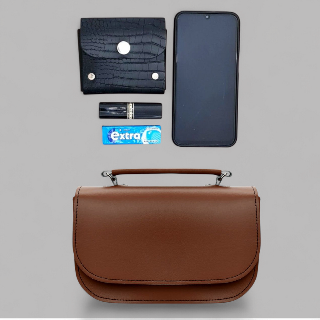 Aura Handmade Leather Bag - Chestnut