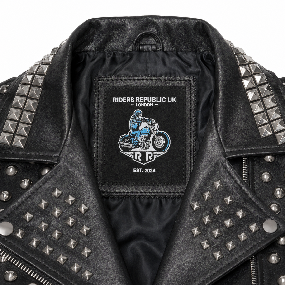 Women’s Black Studded Brando Leather Jacket