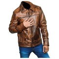 Men’s Waxed Leather Fashion Jacket