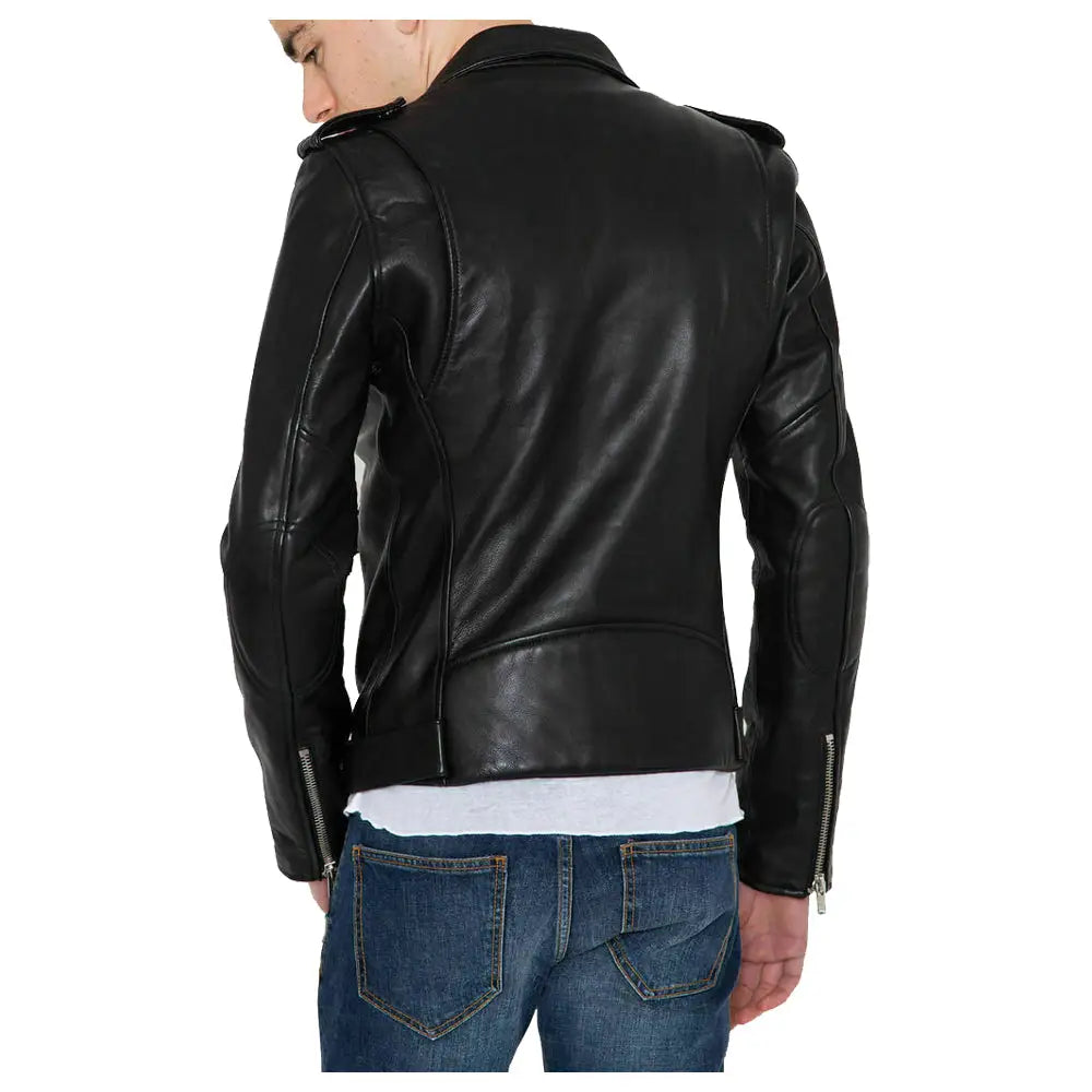 Men’s Classic Biker Leather Jacket