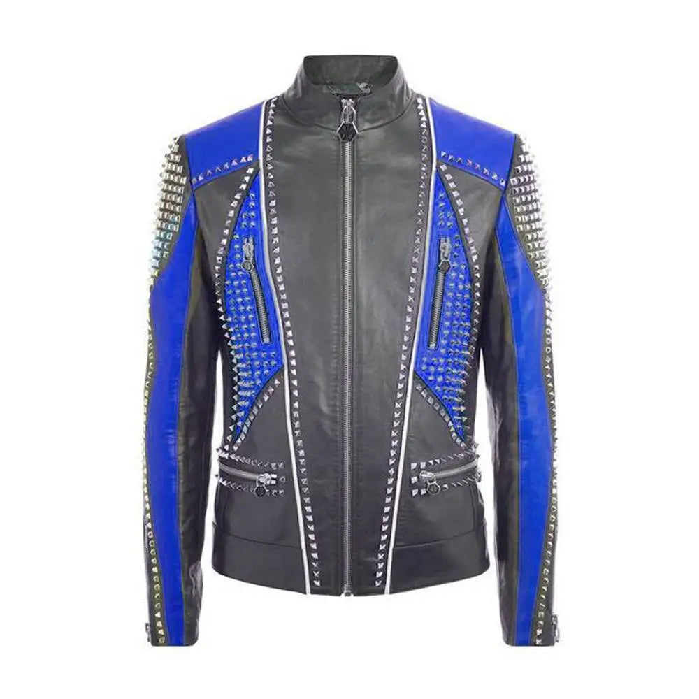 Men’s Multi-Color Leather Fashion Jacket