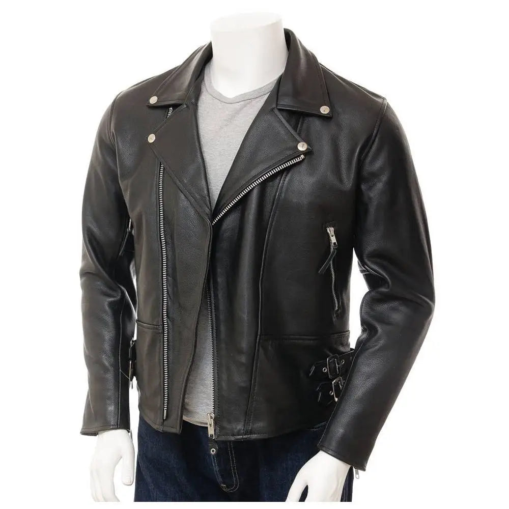 Men’s Leather Moto Biker Jacket