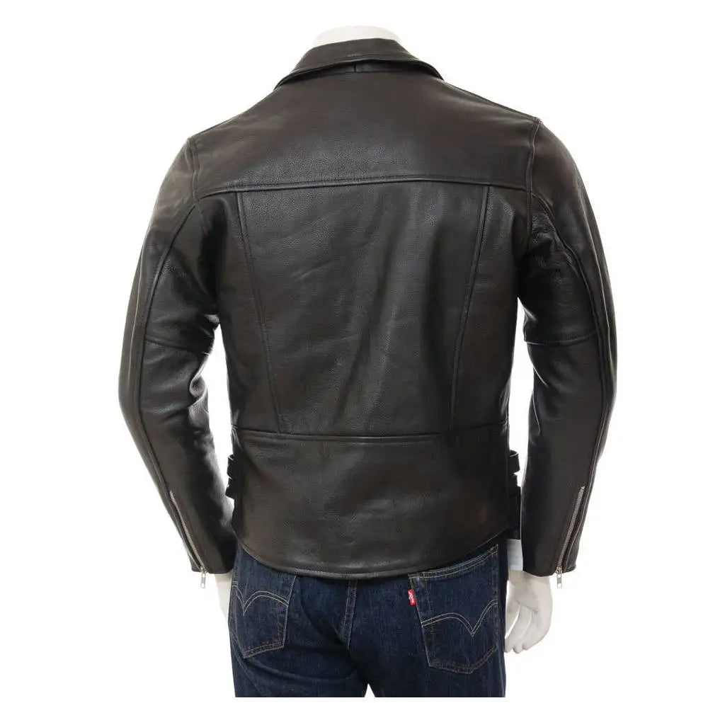 Men’s Leather Moto Biker Jacket