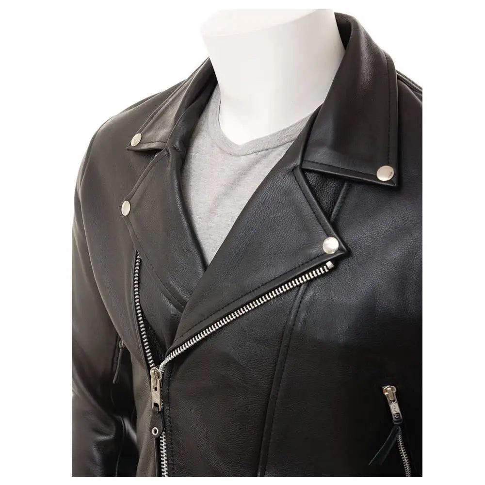 Men’s Leather Moto Biker Jacket