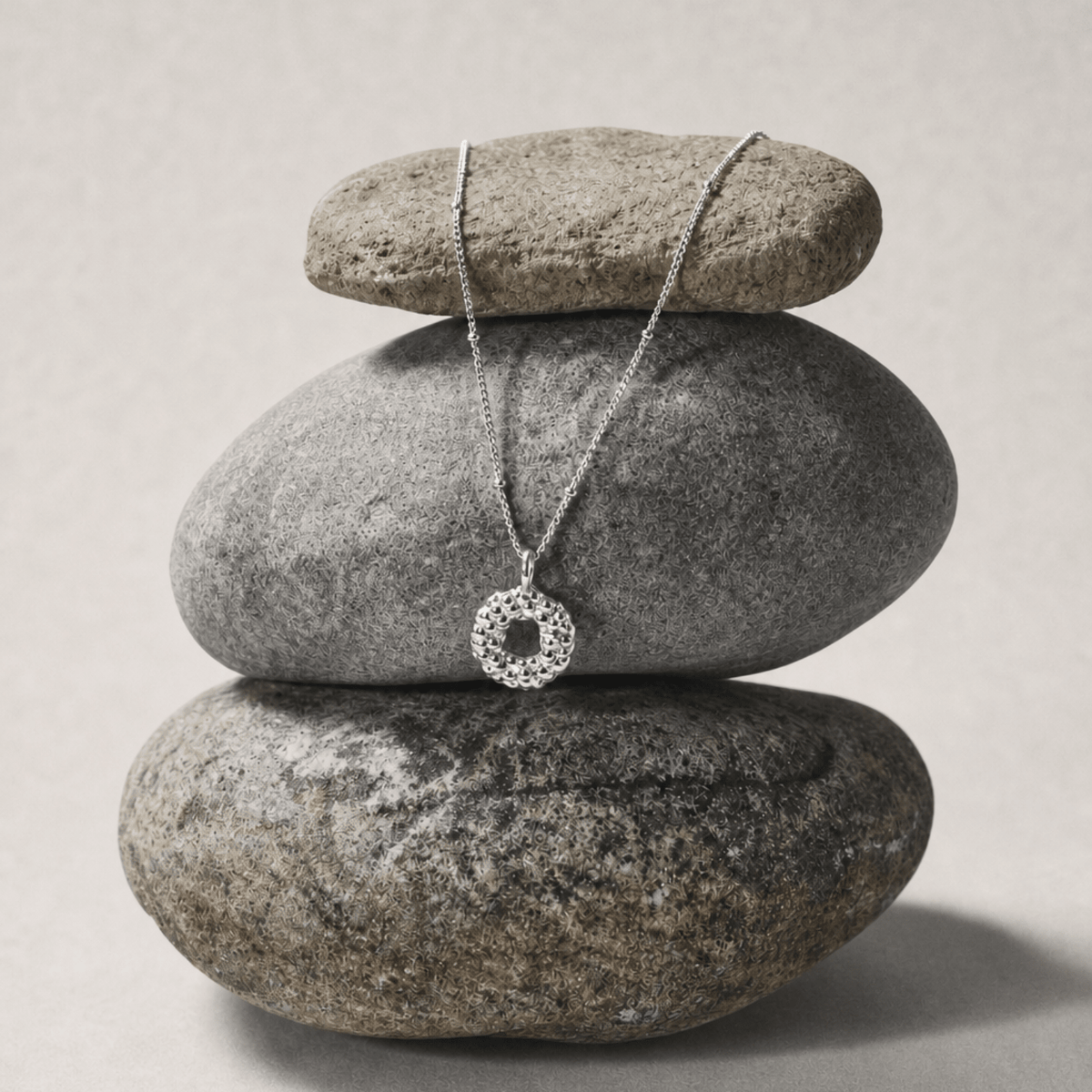 Mini Silver Barnacle Necklace