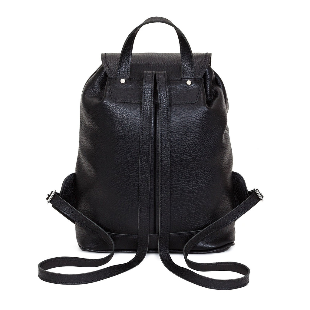 Soft Leather Backpack - Black & White Zebra Print