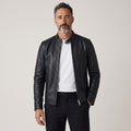 Men’s Leather Café Racer Jacket