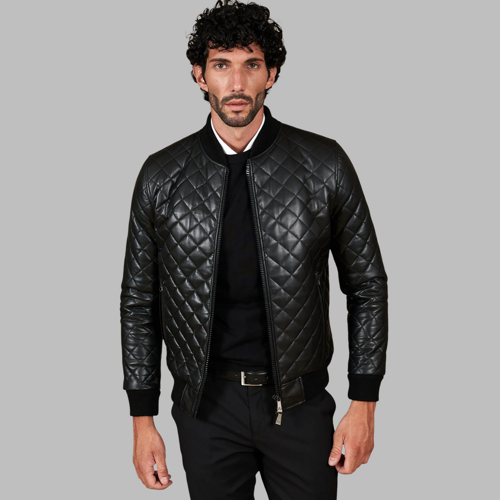 Men’s Black Slim Fit Leather Jacket