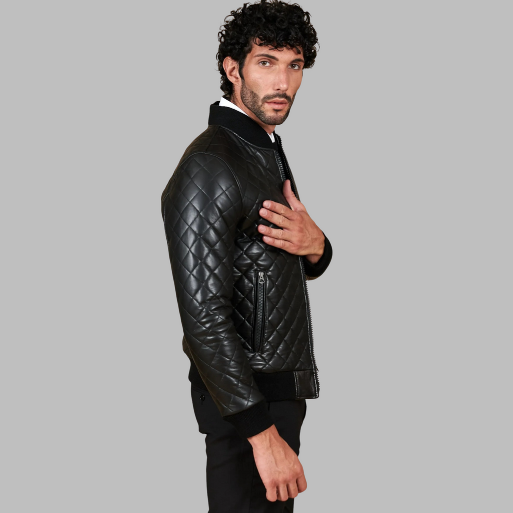 Men’s Black Slim Fit Leather Jacket