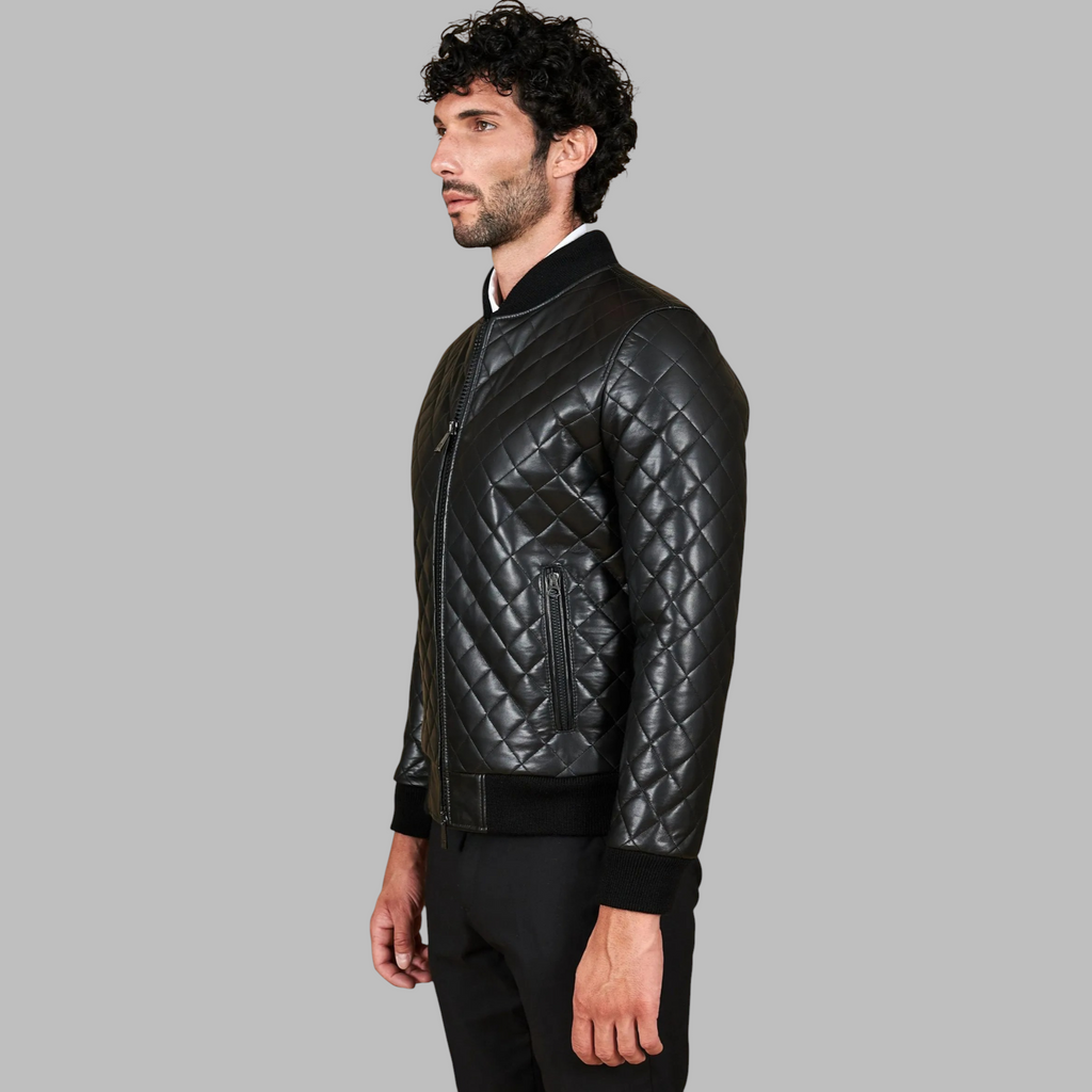 Men’s Black Slim Fit Leather Jacket