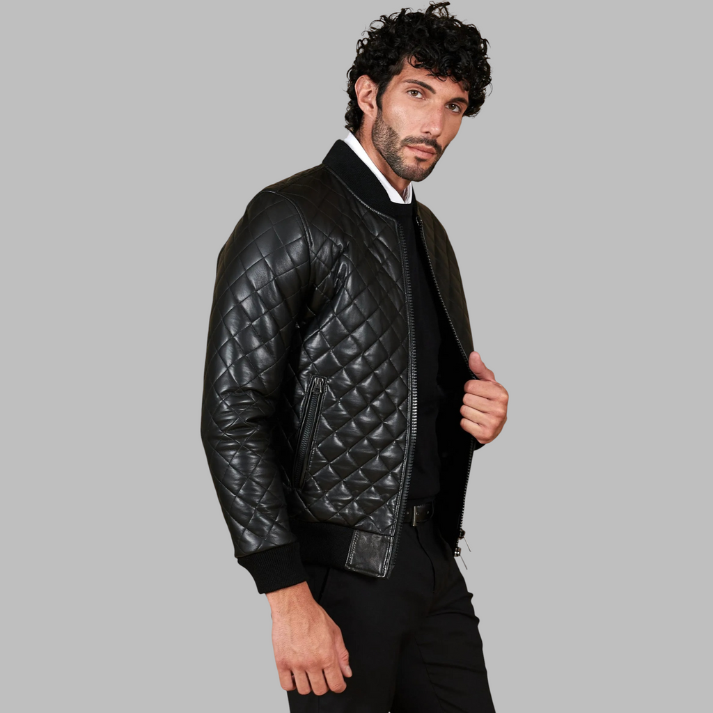 Men’s Black Slim Fit Leather Jacket