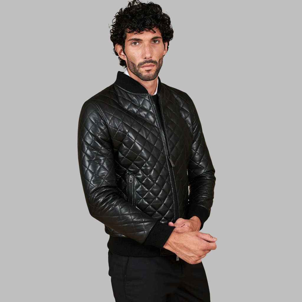 Men’s Black Slim Fit Leather Jacket