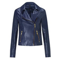 Women’s Ruth Langsford Blue Leather Biker Jacket