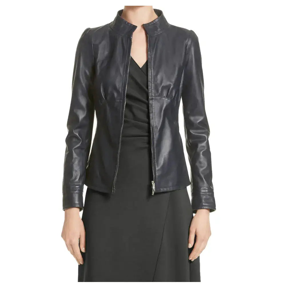 Women’s Lambskin Leather Biker Jacket