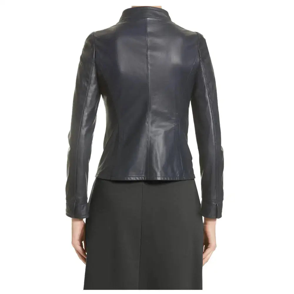 Women’s Lambskin Leather Biker Jacket