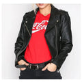 Women’s Slim Fit Fashion Biker Leather Jacket